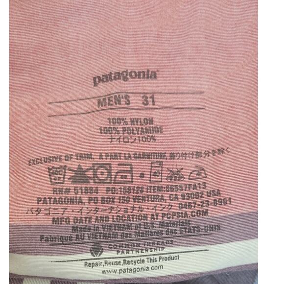 Patagonia Swim Trunks Mens Size 31 Board Shorts Swimwear Comfortable Relaxed - Picture 6 of 7